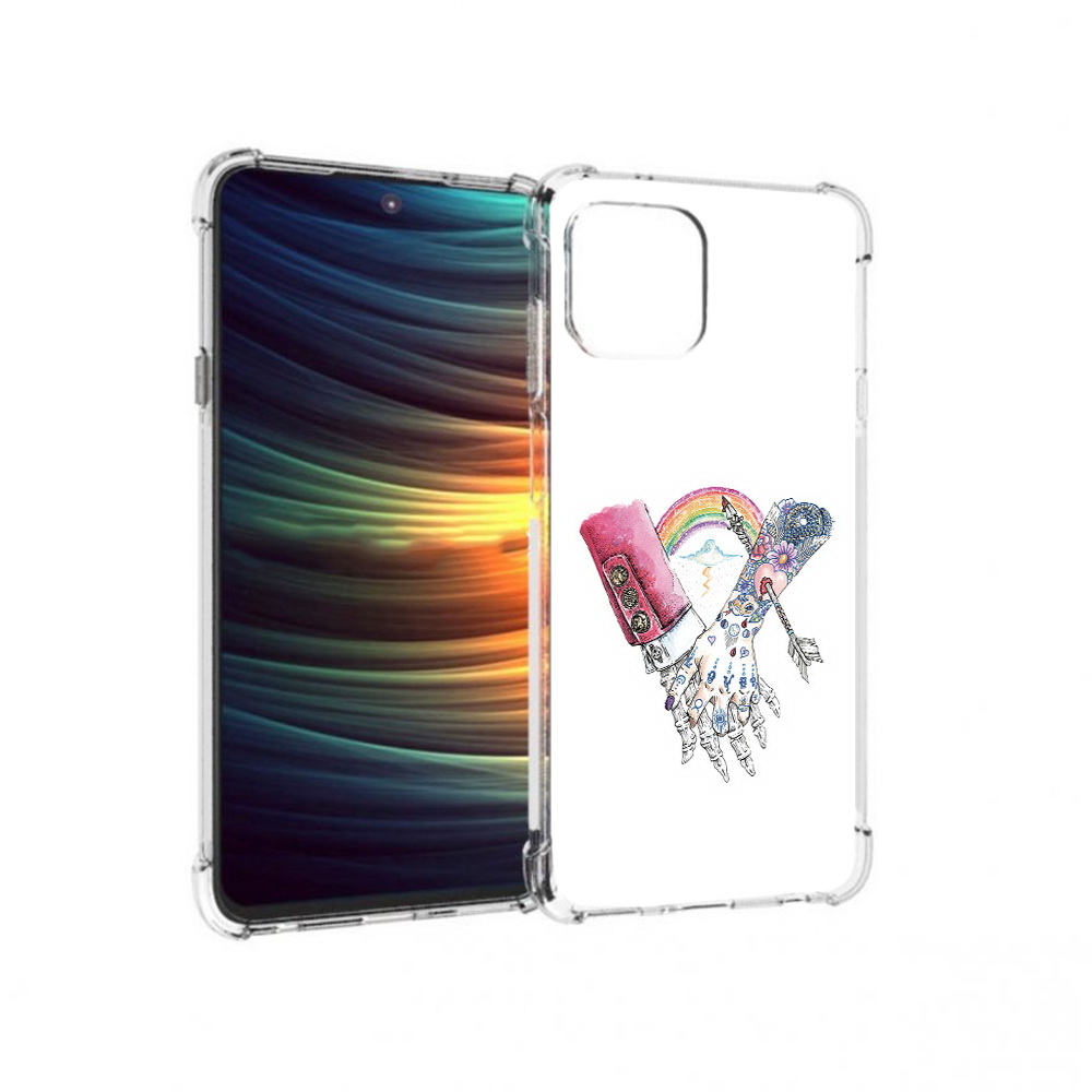

Чехол MyPads Tocco для Motorola 20 Lite абстракция руки в татуировках (PT227073.348.212), Прозрачный, Tocco