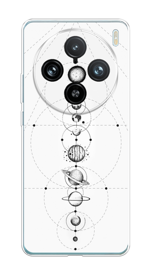 

Чехол на Vivo X100 Pro "Парад планет", Серый, 2611850-1