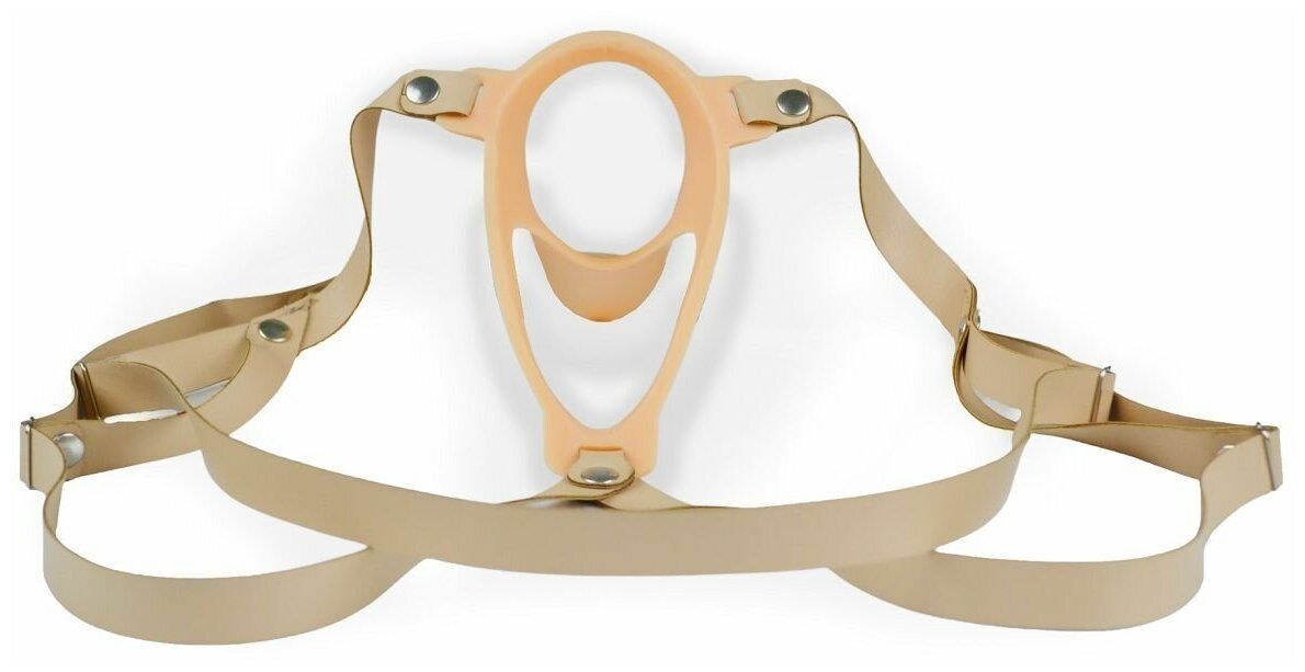 Эректор-ложечка с фиксацией на ремешках Lovetoy MEN STYLE телесный