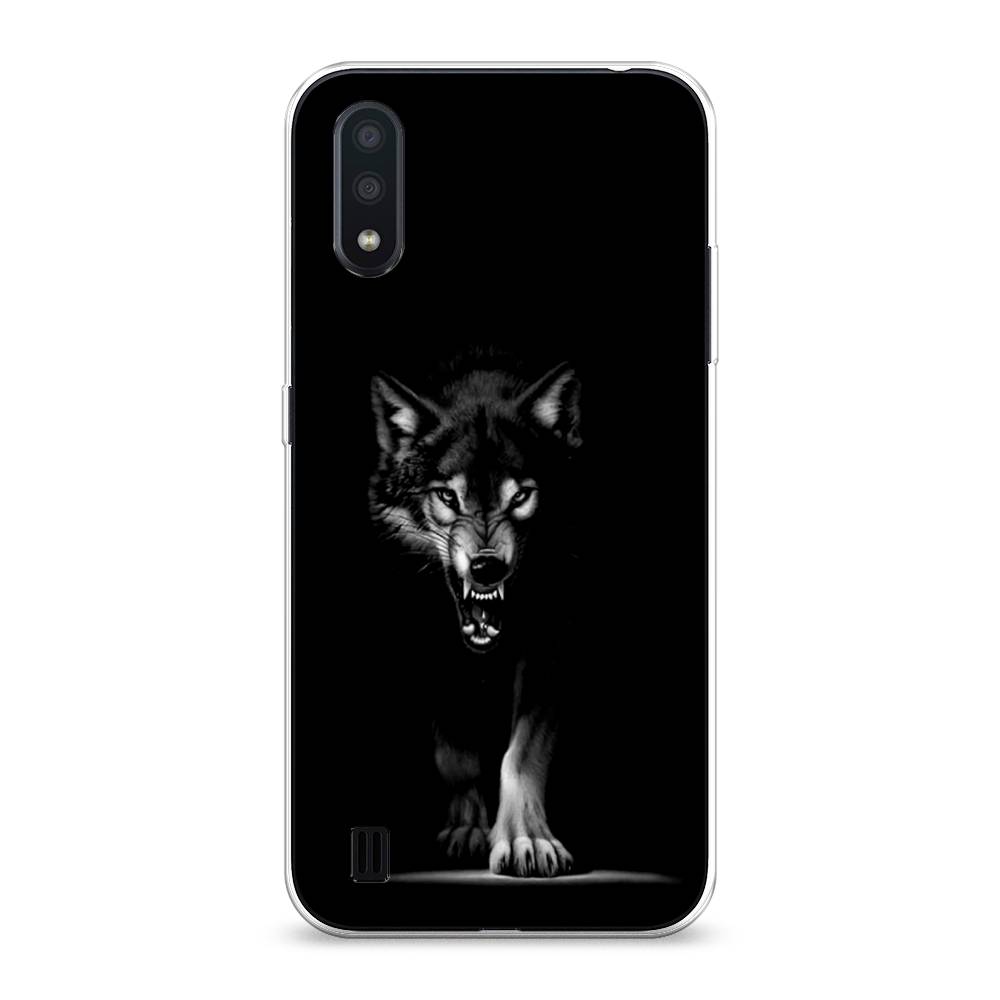 

Чехол Awog на Samsung Galaxy A01 "Волк выходит из ночи", Разноцветный, 29550-1