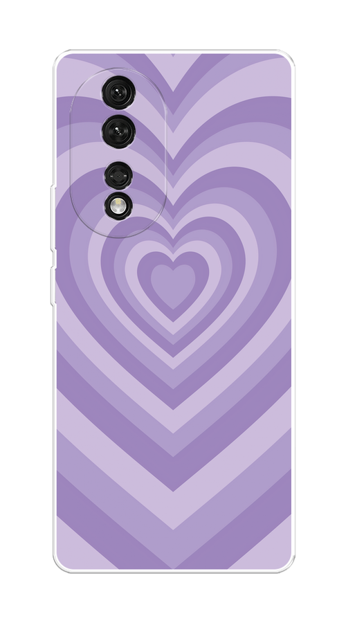 

Чехол на Honor 80 "Violet heart latte", Фиолетовый, 6120350-1