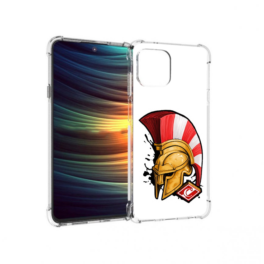 

Чехол MyPads Tocco для Motorola 20 Lite ФК спартак шлем (PT227073.348.185), Прозрачный, Tocco