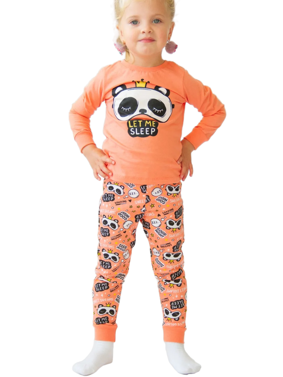 

Пижама детская Ohana market Panda, оранжевый, 128, Panda