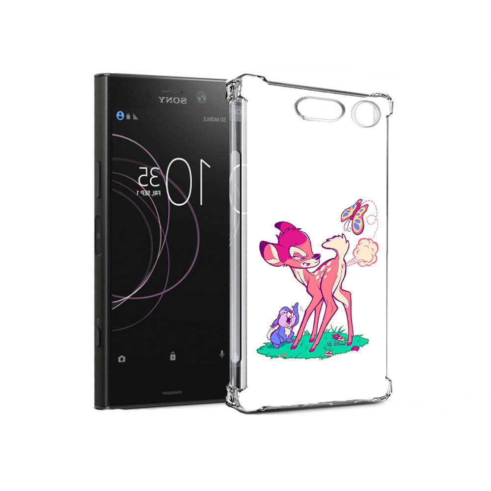 

Чехол MyPads Tocco для Sony Xperia XZ1 смешной олененок (PT77229.221.610), Прозрачный, Tocco