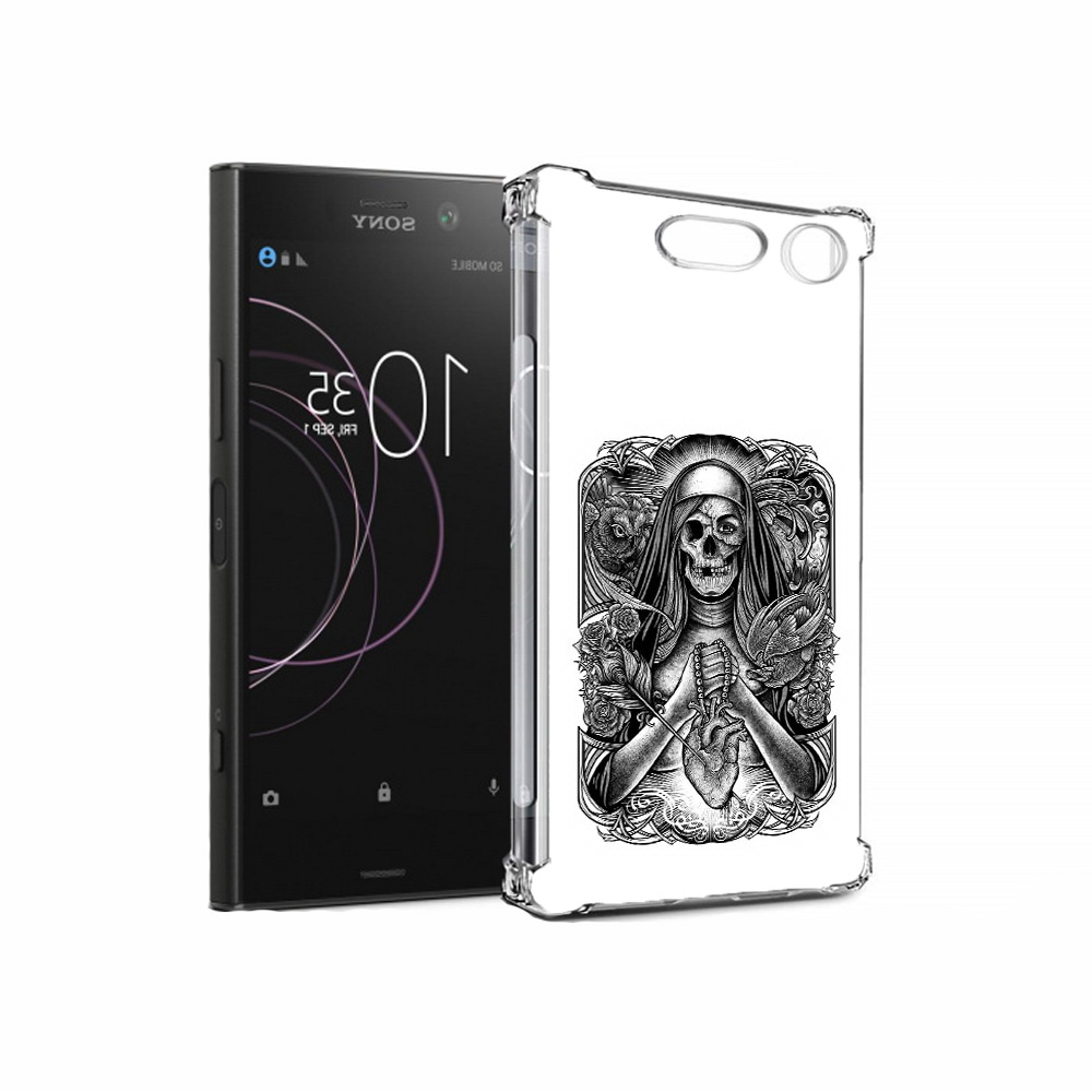 

Чехол MyPads Tocco для Sony Xperia XZ1 скелет с сердцем (PT77229.221.603), Прозрачный, Tocco