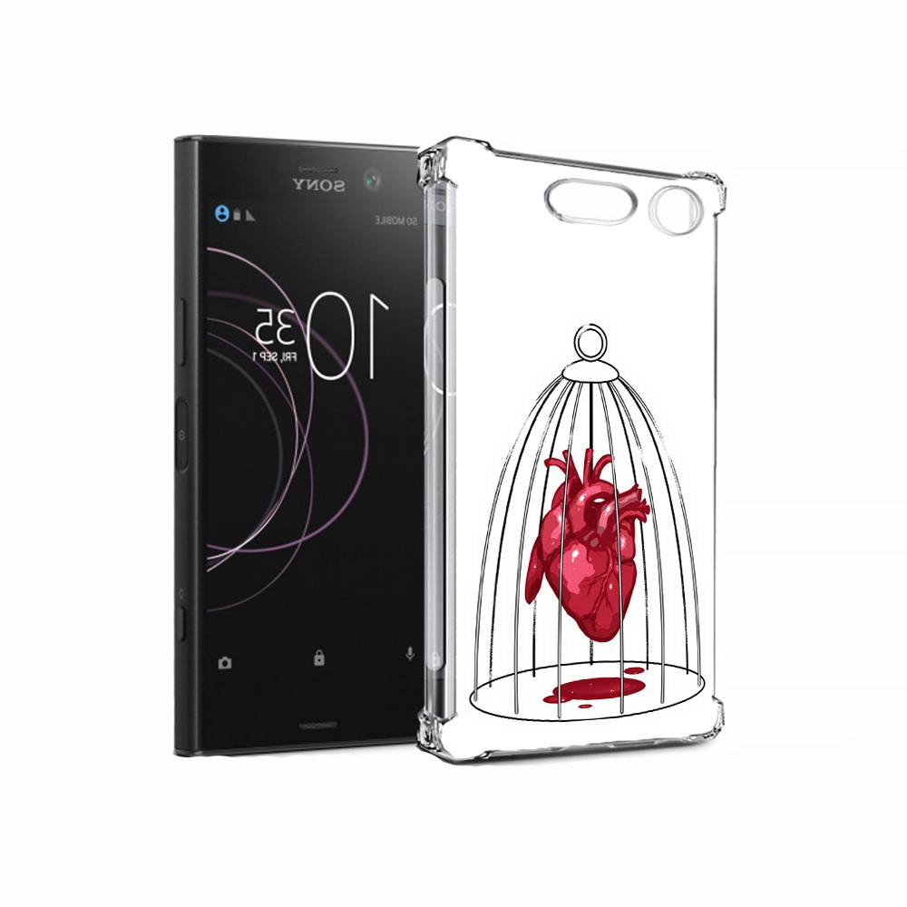 

Чехол MyPads Tocco для Sony Xperia XZ1 сердце в клетке (PT77229.221.597), Прозрачный, Tocco