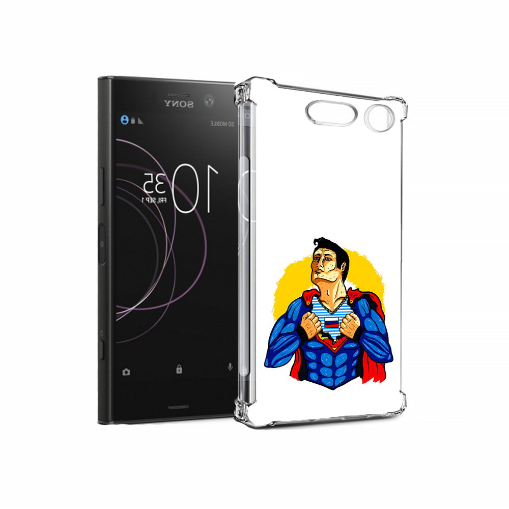Чехол MyPads Tocco для Sony Xperia XZ1 русский супермен (PT77229.221.591)