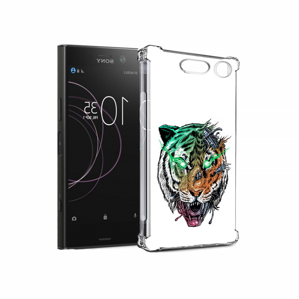 

Чехол MyPads Tocco для Sony Xperia XZ1 робо-тигр (PT77229.221.584), Прозрачный, Tocco