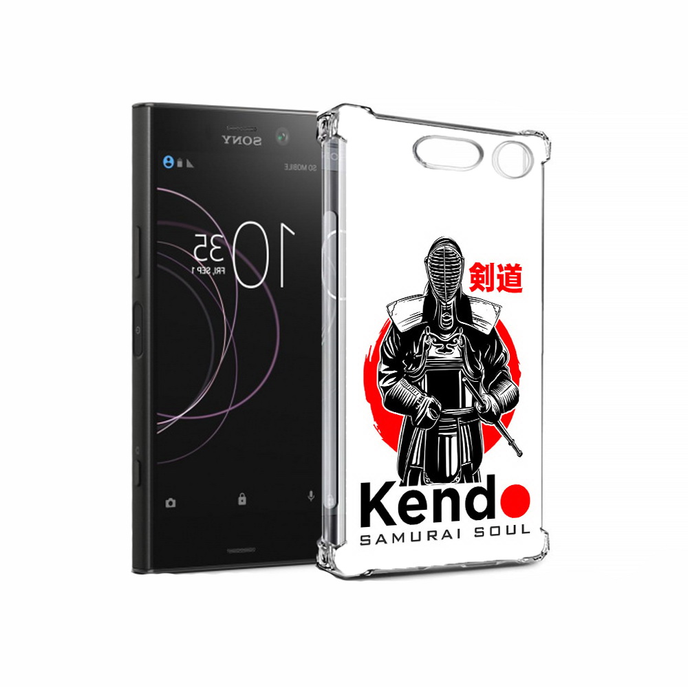 

Чехол MyPads Tocco для Sony Xperia XZ1 рисованый самурай (PT77229.221.581), Прозрачный, Tocco