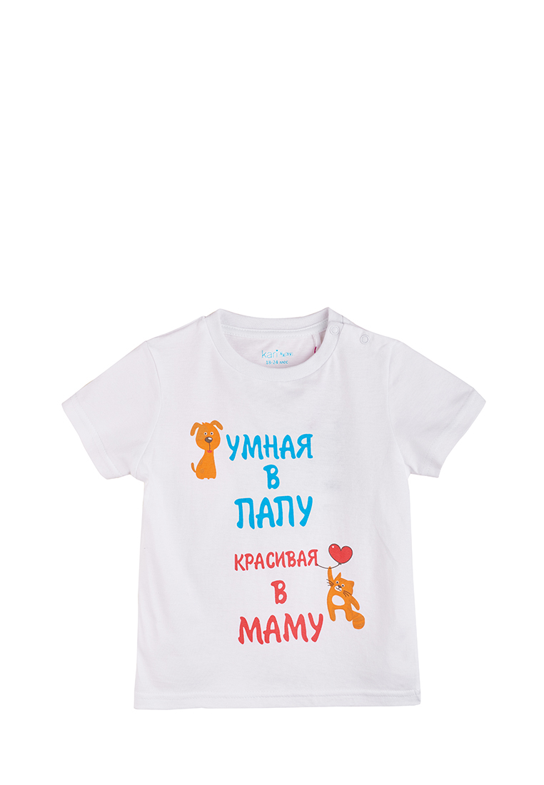 фото Футболка детская kari baby ss21b143 белый р.86