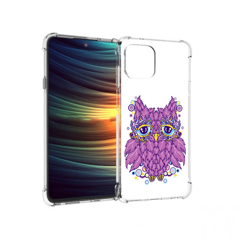 

Чехол MyPads Tocco для Motorola 20 Lite Розовая сова (PT227073.348.147), Прозрачный, Tocco