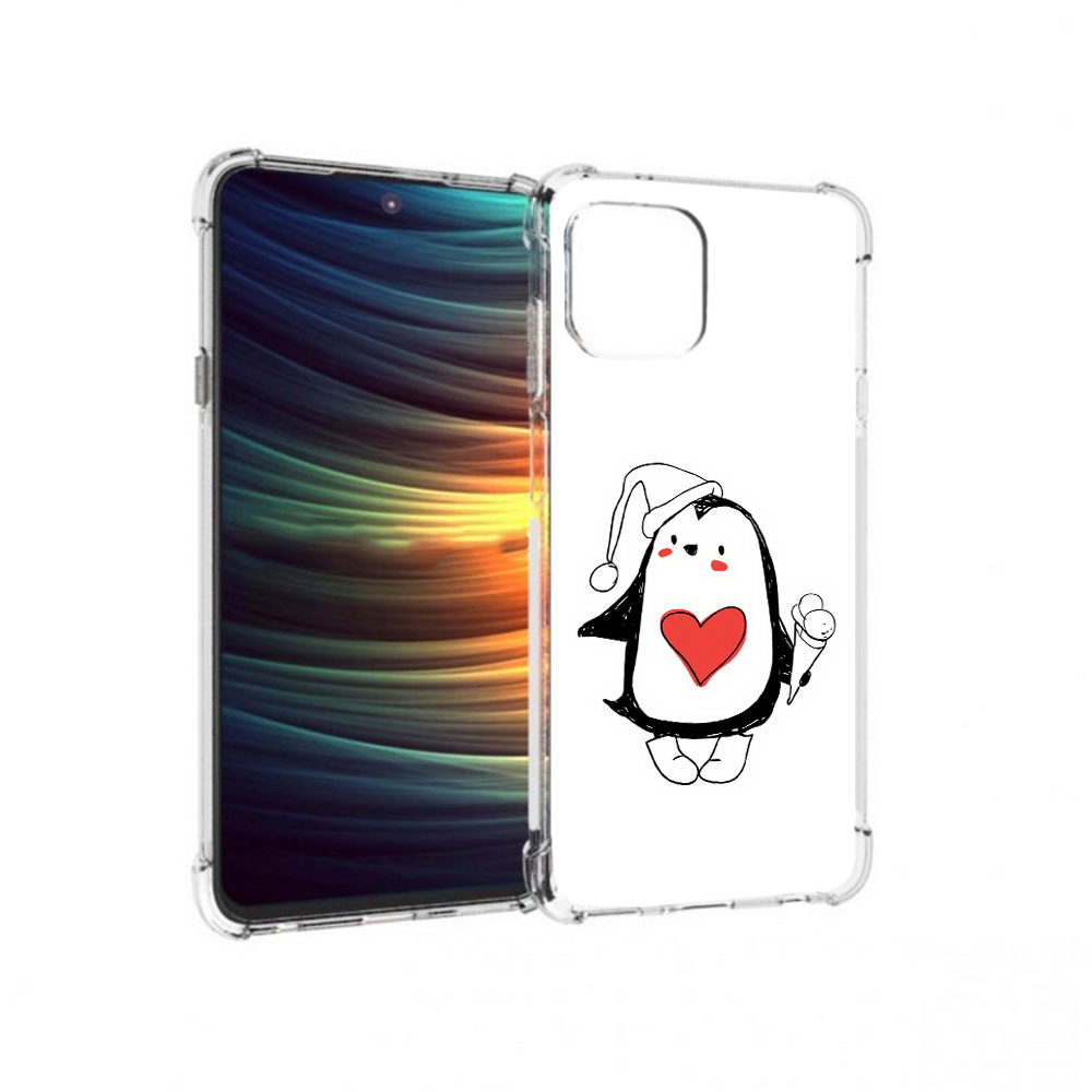 Чехол MyPads Tocco для Motorola 20 Lite Пингвин с мороженым (PT227073.348.135)