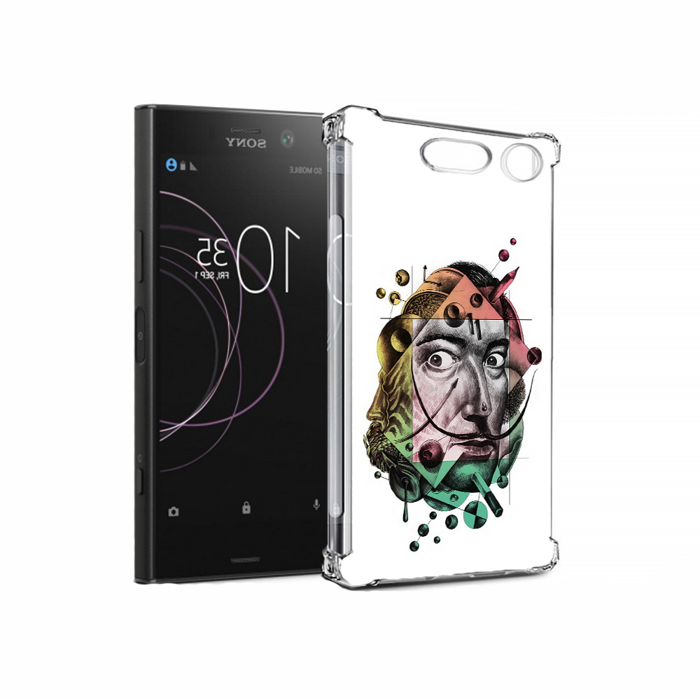 

Чехол MyPads Tocco для Sony Xperia XZ1 разноцветное лицо абстракция (PT77229.221.570), Прозрачный, Tocco