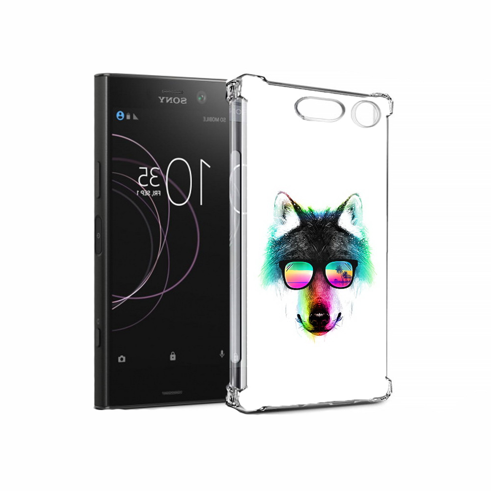 

Чехол MyPads Tocco для Sony Xperia XZ1 радужный волк (PT77229.221.567), Прозрачный, Tocco
