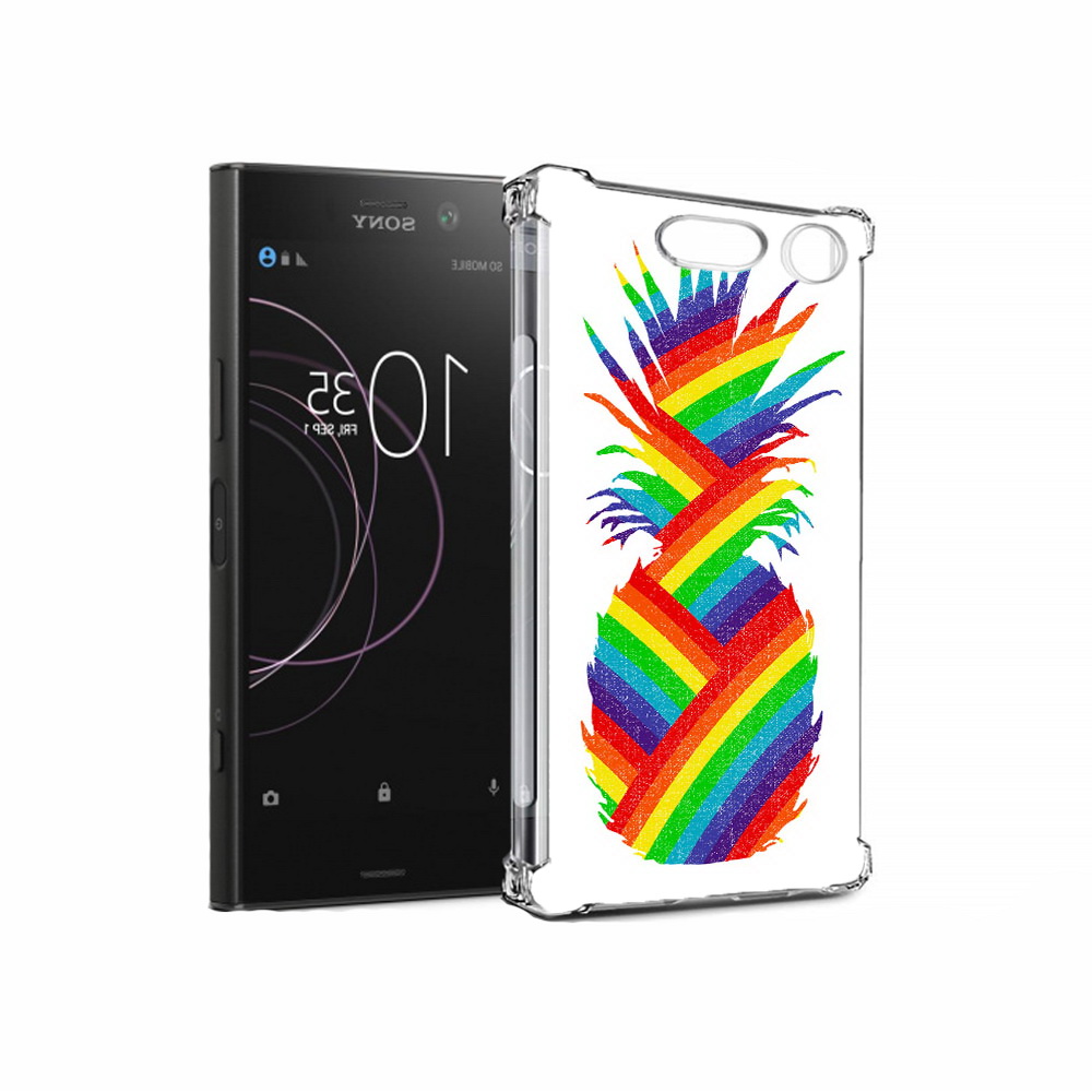 

Чехол MyPads Tocco для Sony Xperia XZ1 радужный ананас (PT77229.221.566), Прозрачный, Tocco