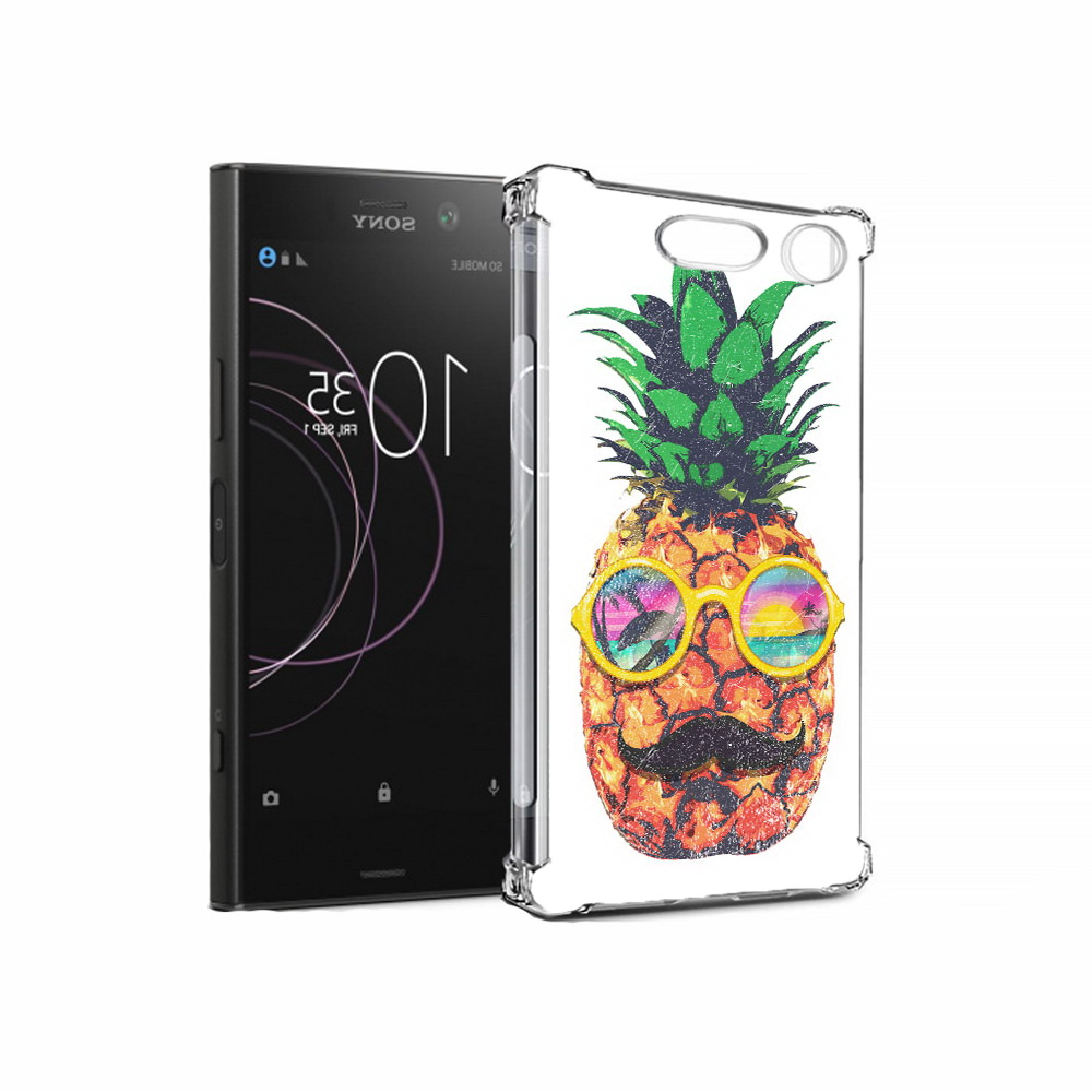 

Чехол MyPads Tocco для Sony Xperia XZ1 прикольный ананас с лицом (PT77229.221.556), Прозрачный, Tocco