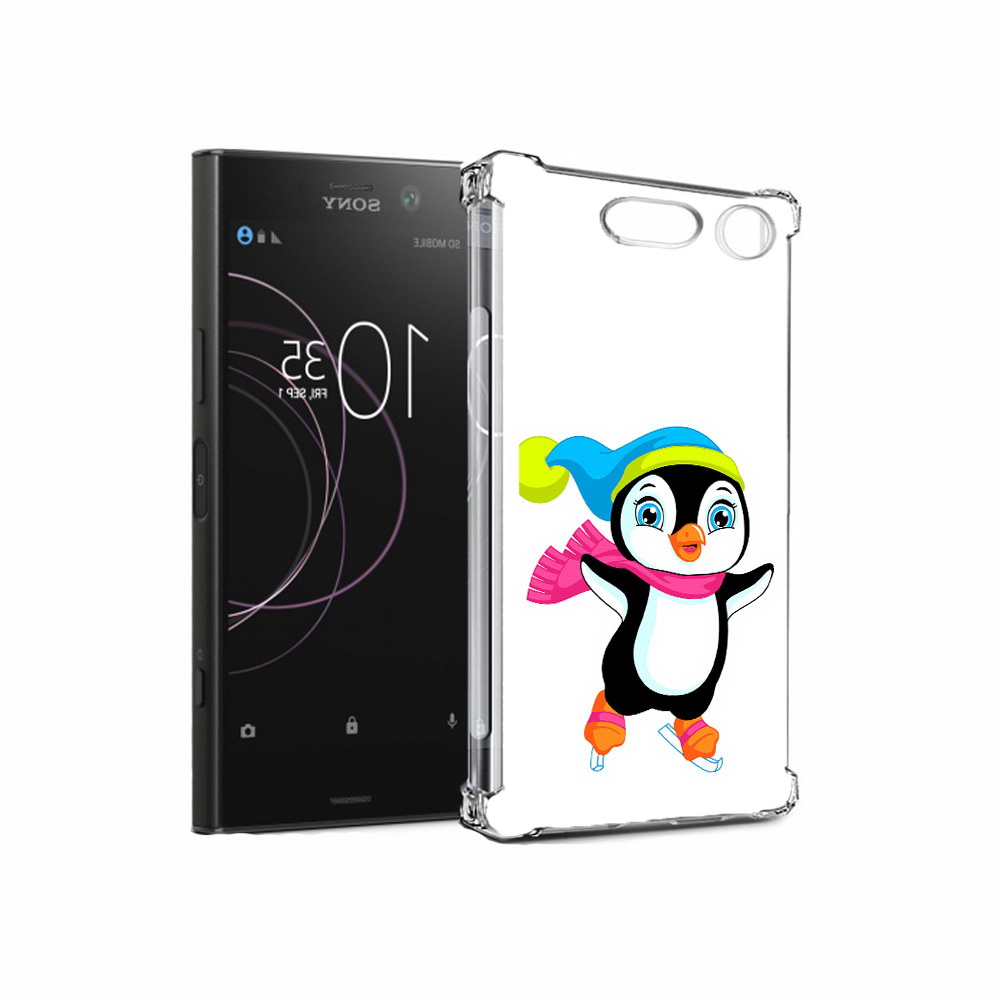 

Чехол MyPads Tocco для Sony Xperia XZ1 пингвин на коньках (PT77229.221.540), Прозрачный, Tocco