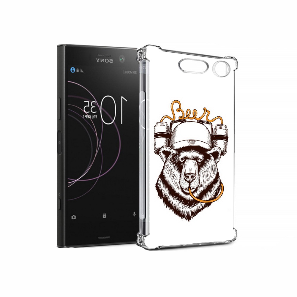 

Чехол MyPads Tocco для Sony Xperia XZ1 пивной медведь (PT77229.221.538), Прозрачный, Tocco