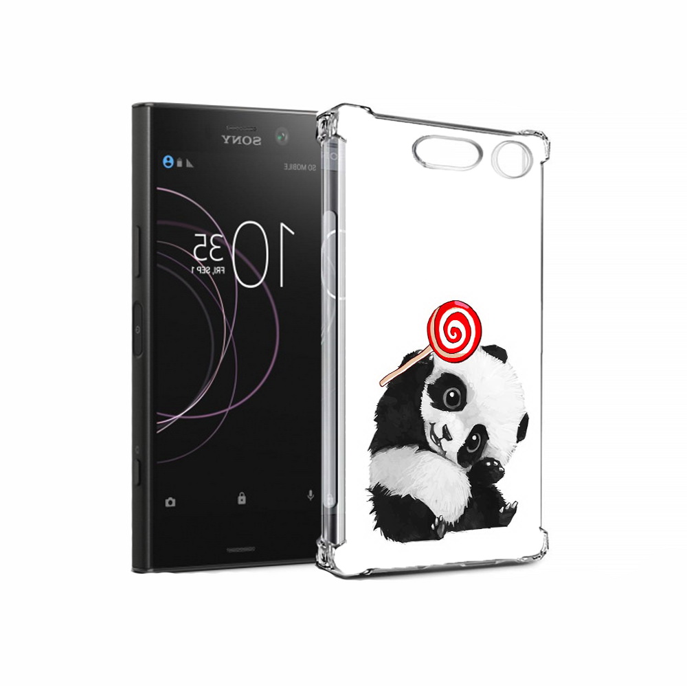 

Чехол MyPads Tocco для Sony Xperia XZ1 панда с леденцом (PT77229.221.534), Прозрачный, Tocco