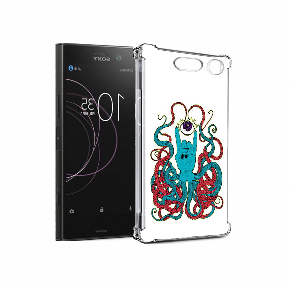 

Чехол MyPads Tocco для Sony Xperia XZ1 осьминог-рука абстракция (PT77229.221.530), Прозрачный, Tocco