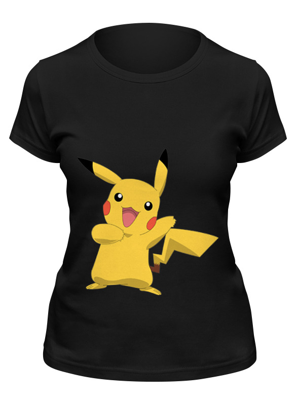 

Футболка женская Printio Пикачу черная M, Пикачу