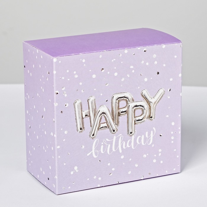 

Коробка складная «Happy birthday», 14 × 14 × 8 см, Коллекция упаковки "Happy Birthday"