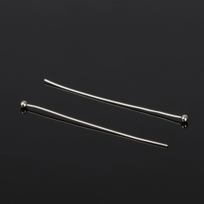

Штифт с шариком СМ-1103-11, 4 см, 50 гр (±557 шт), цвет серебро, Серебристый