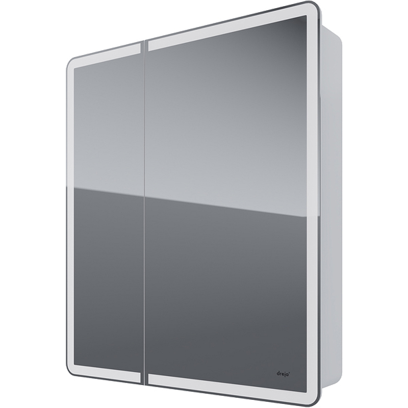 Зеркальный шкаф Dreja Point 70 99.9033 с подсветкой Белый с инфракрасным выключателем зеркальный шкаф dreja