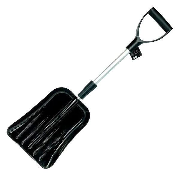 Лопата снегоуборочная iSky, с телескопической ручкой, черная