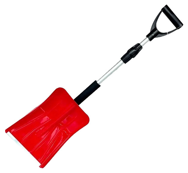 Лопата снегоуборочная iSky, с телескопической ручкой, красная