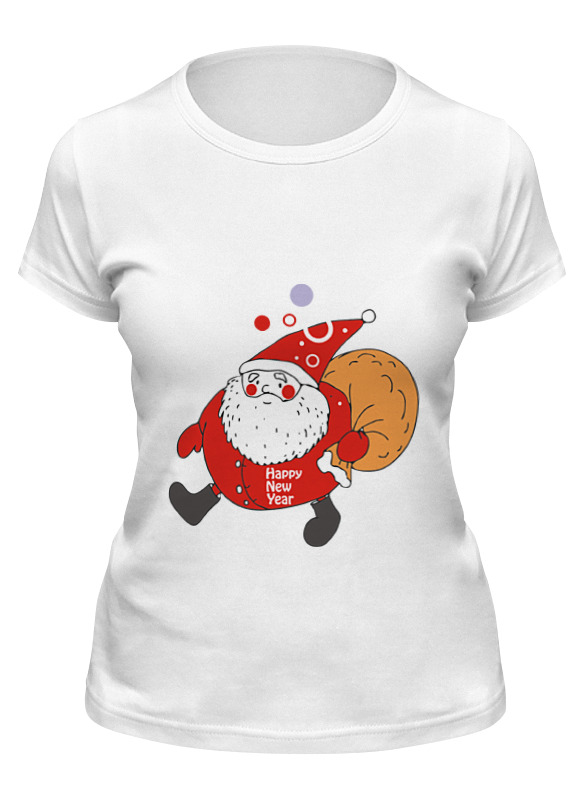 

Футболка женская Printio Happy new year! белая 2XL, Белый, Happy new year!