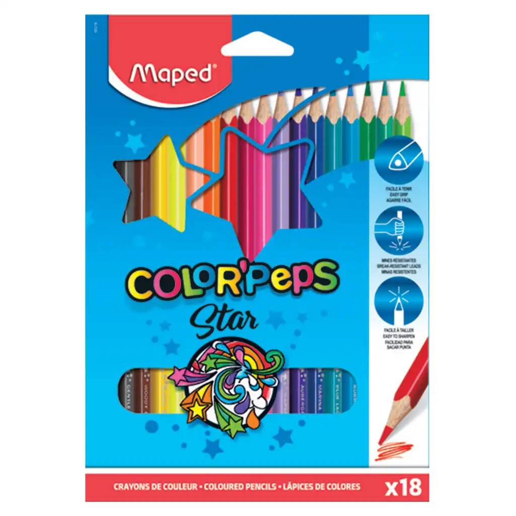 

Карандаши цветные MAPED Color Pep's 2 шт, Разноцветные