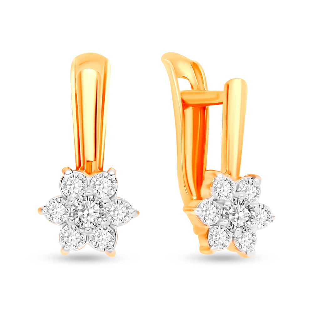 

Серьги из красного золота 585Gold 699000182, фианит, 699000182
