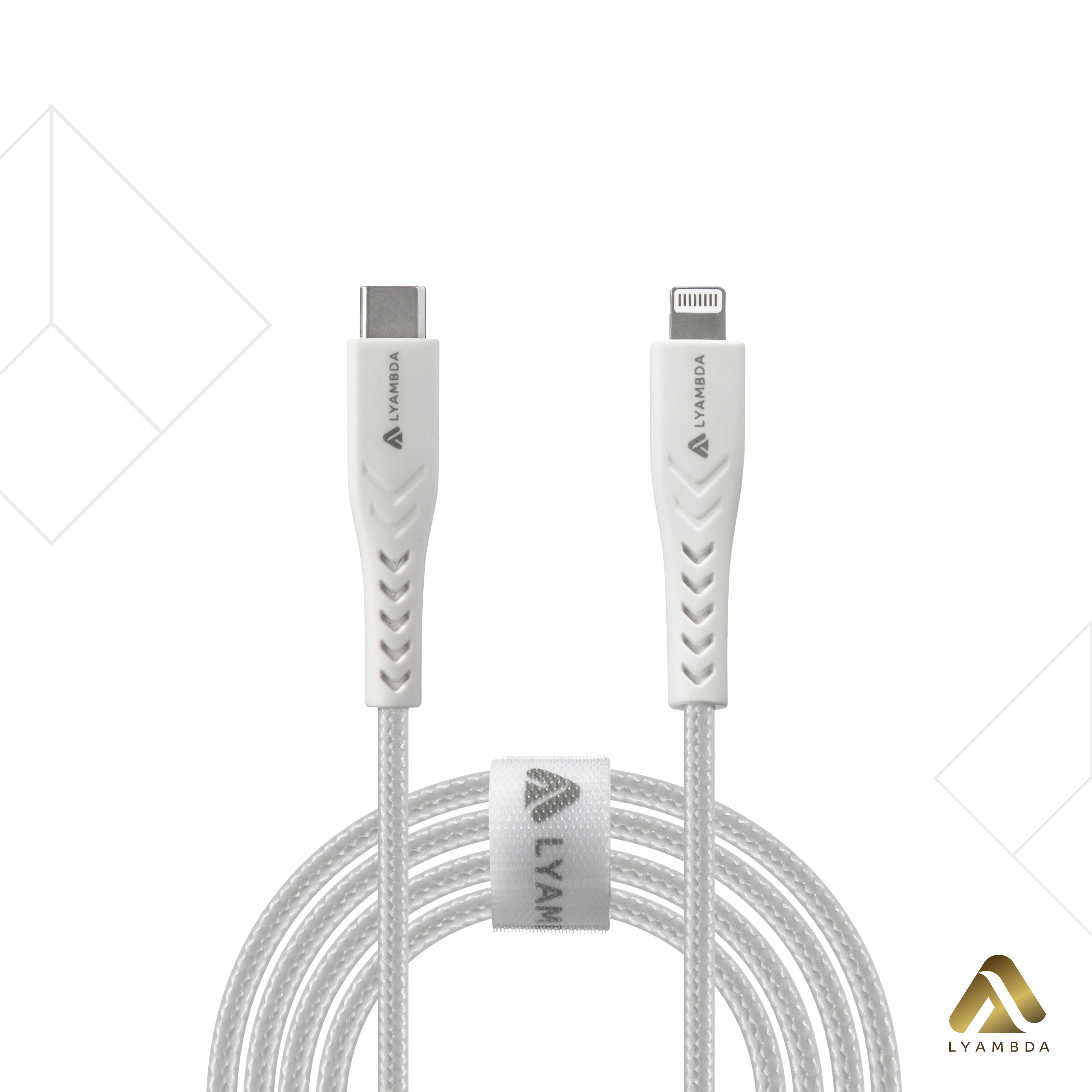 USB-кабель Lyambda Type-CLightning 1м белый LCL10-WH 599₽