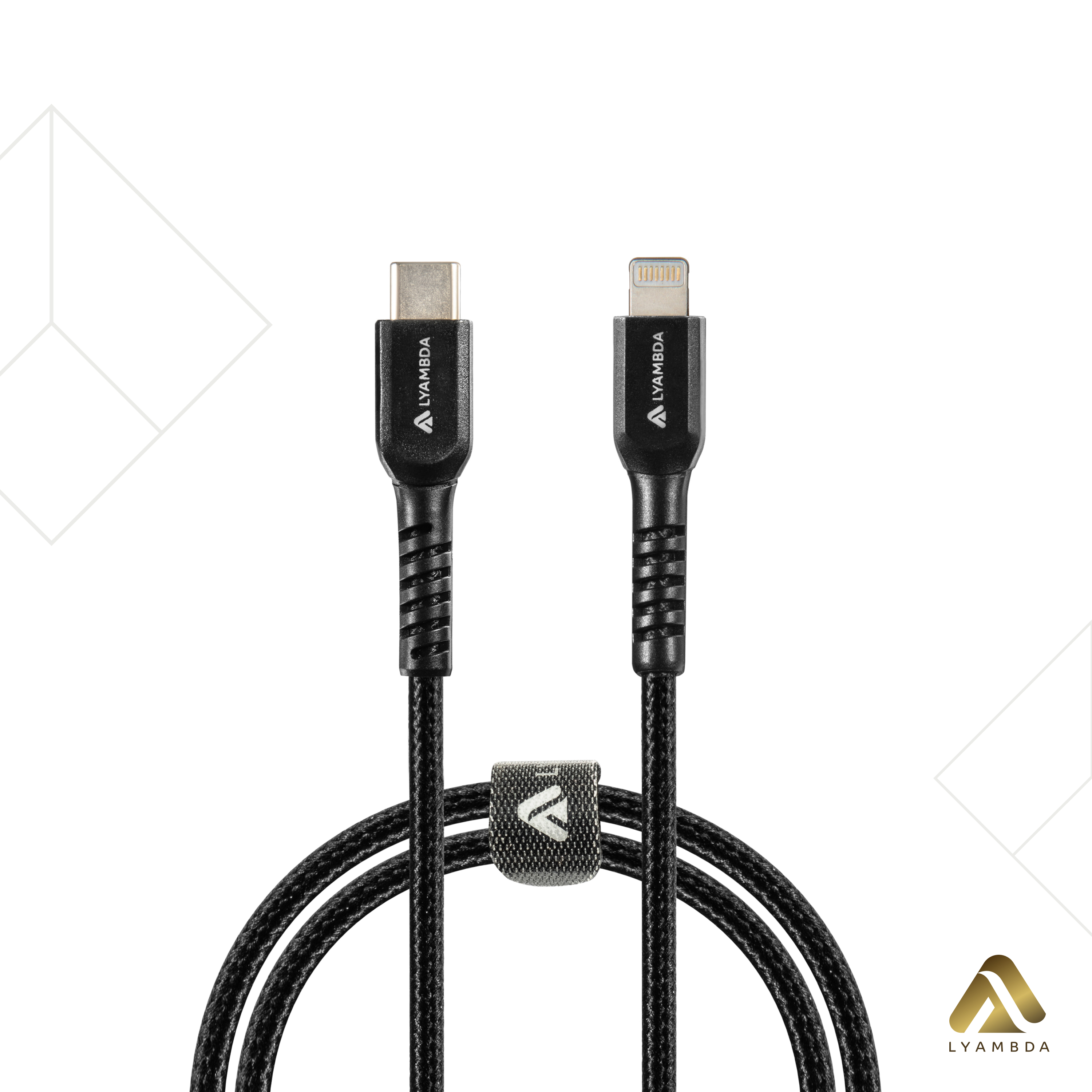 USB-кабель Lyambda Type-C/Lightning 0,5м чёрный (LCL05-BK)