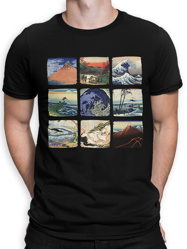 

Футболка мужская Dream Shirts Кацусика Хокусай - Картины черная M, Черный, Кацусика Хокусай - Картины