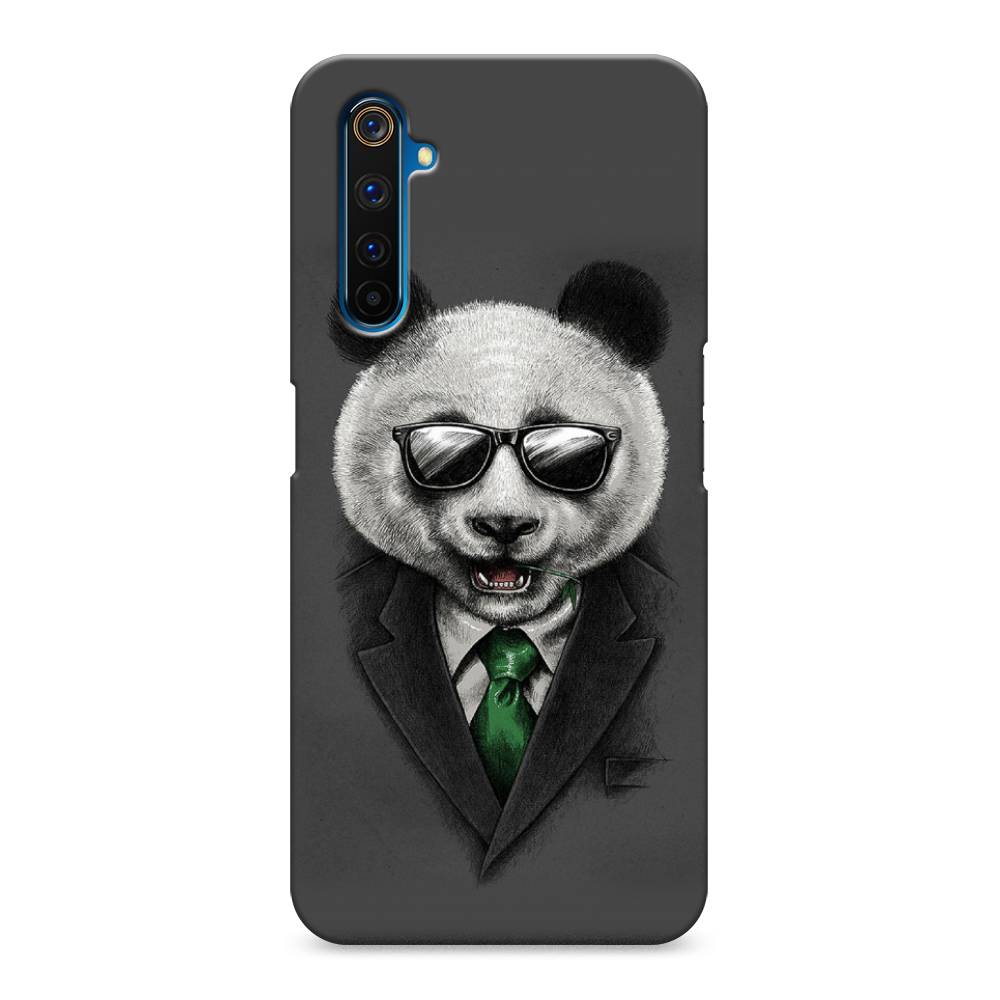 фото Пластиковый чехол "деловая панда" на realme 6 pro awog
