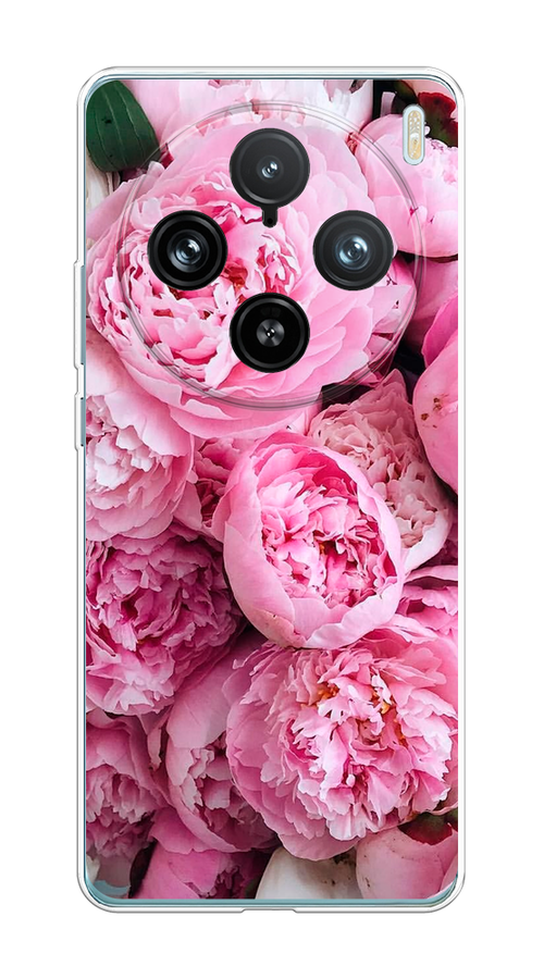 

Чехол на Vivo X100 Pro "Розовые пионы", Бежевый;розовый, 2611850-1