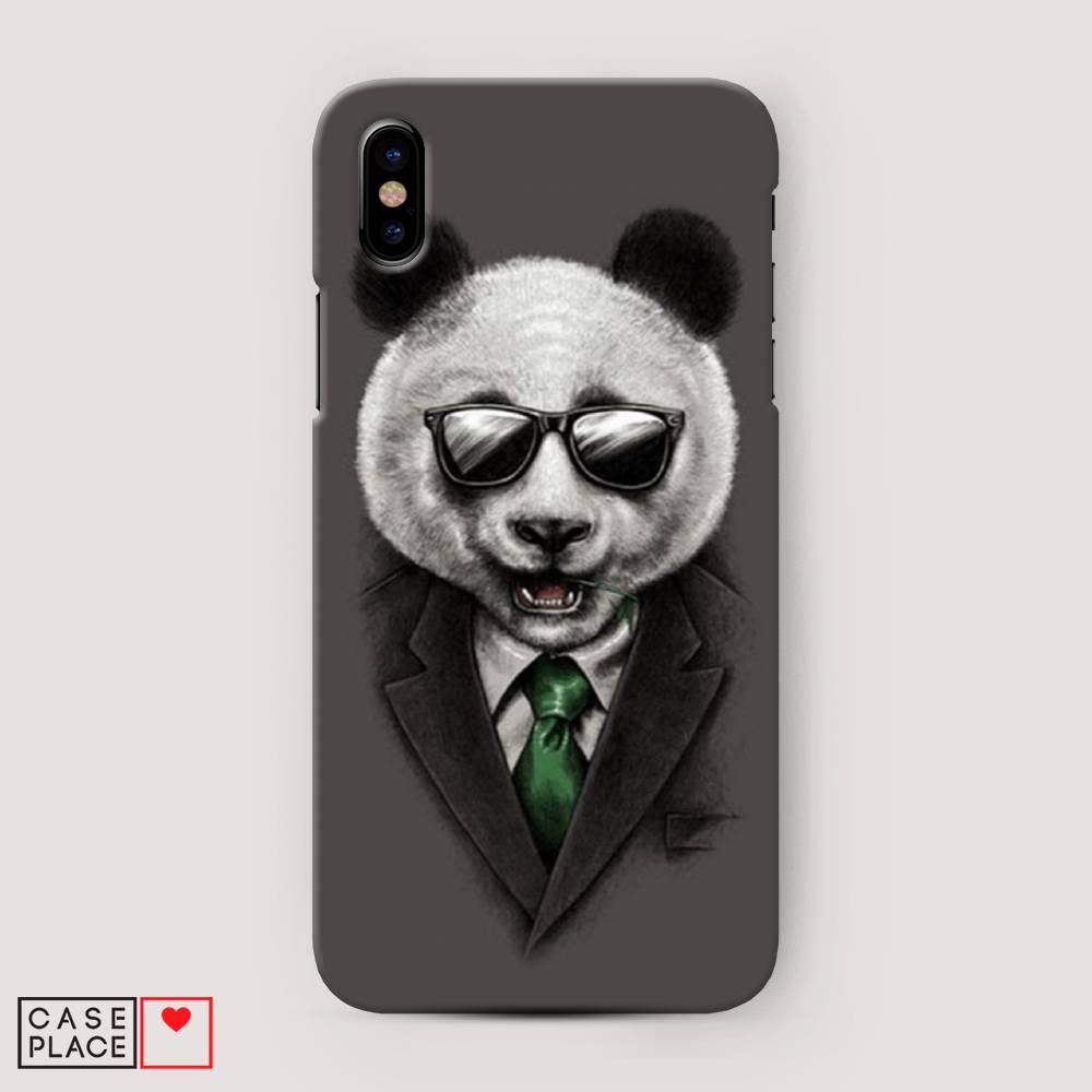 

Пластиковый чехол "Деловая панда" на Apple iPhone XS Max (10S Max), 11920-7