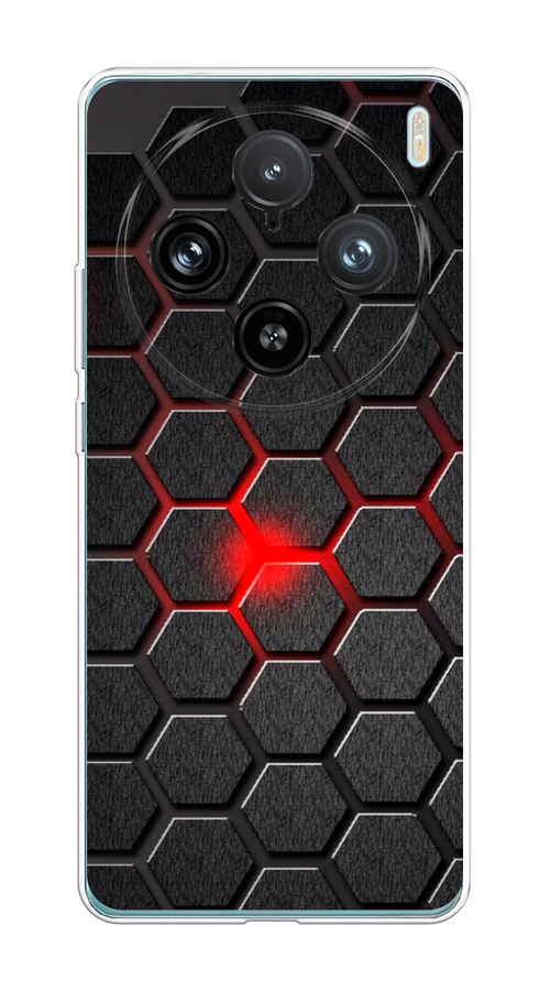 

Чехол на Vivo X100 Pro "Соты красные", Красный;черный;серый, 2611850-1