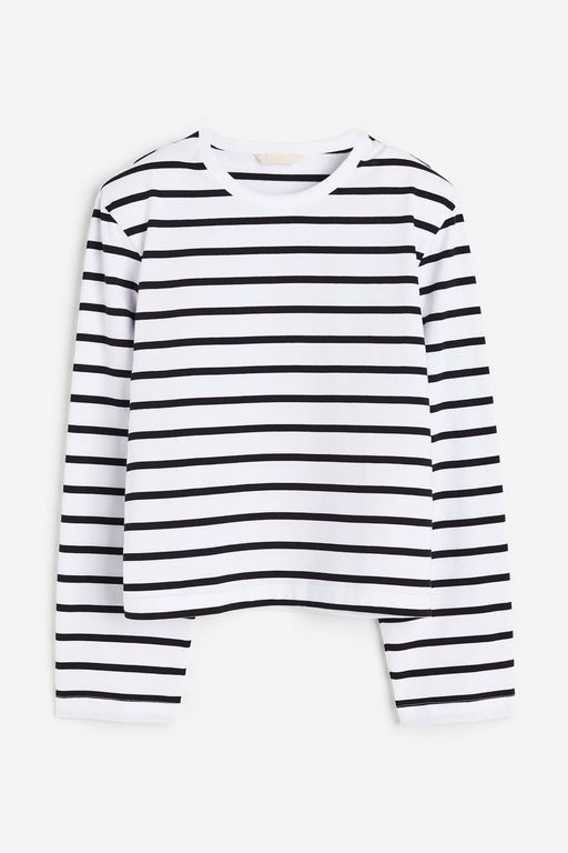 

Лонгслив женский H&M 1229832 белый XL, 1229832
