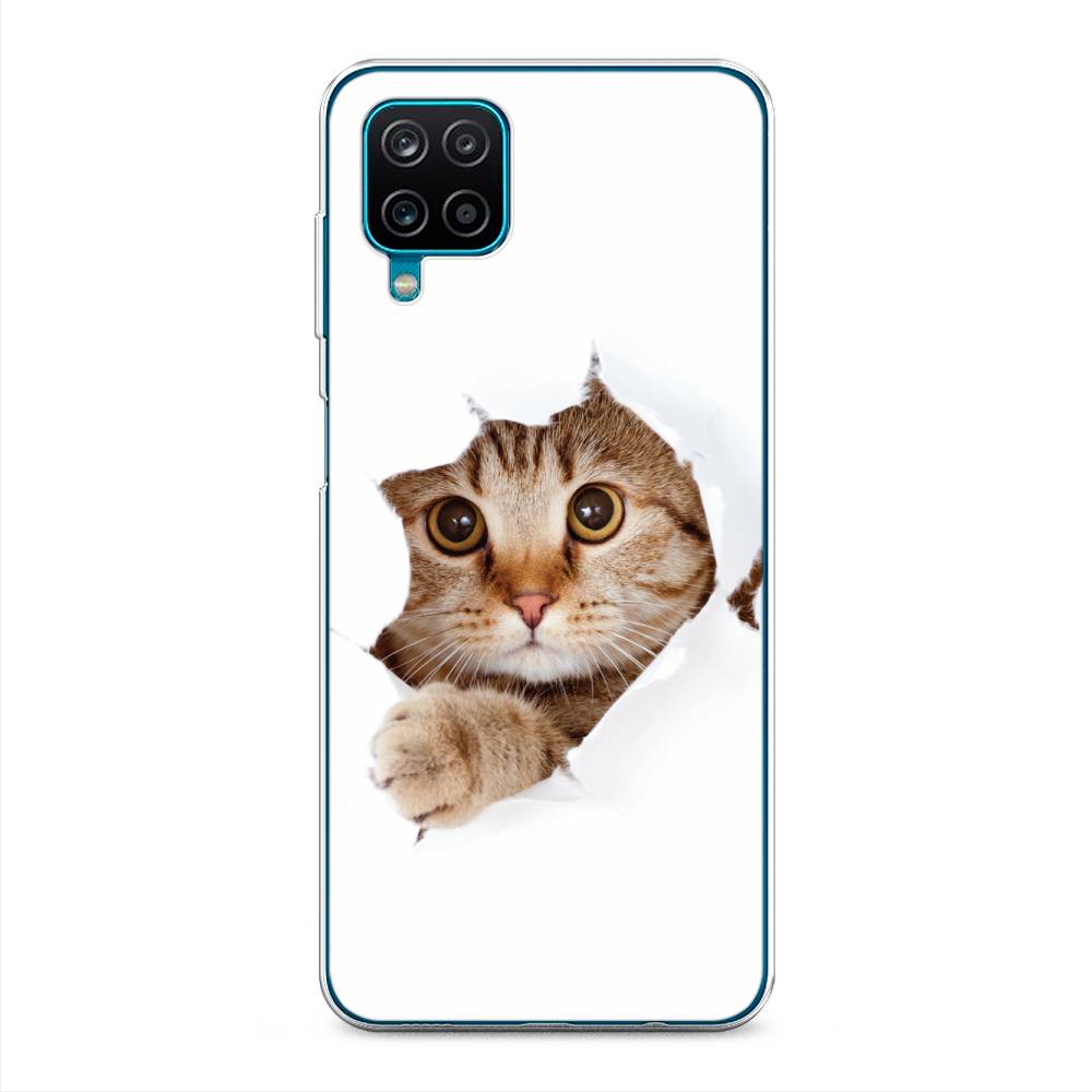 

Чехол на Samsung Galaxy A12/M12 "Кот и бумага", Белый;коричневый, 2101650-1