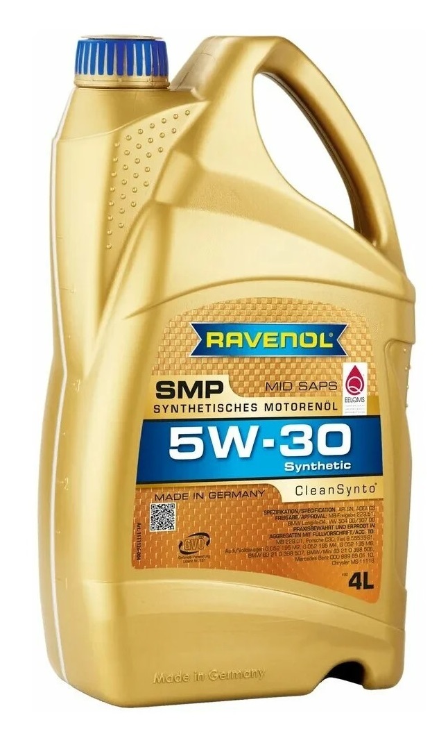 

Моторное масло Ravenol синтетическое Smp Sae 5w30 Longlife 4л