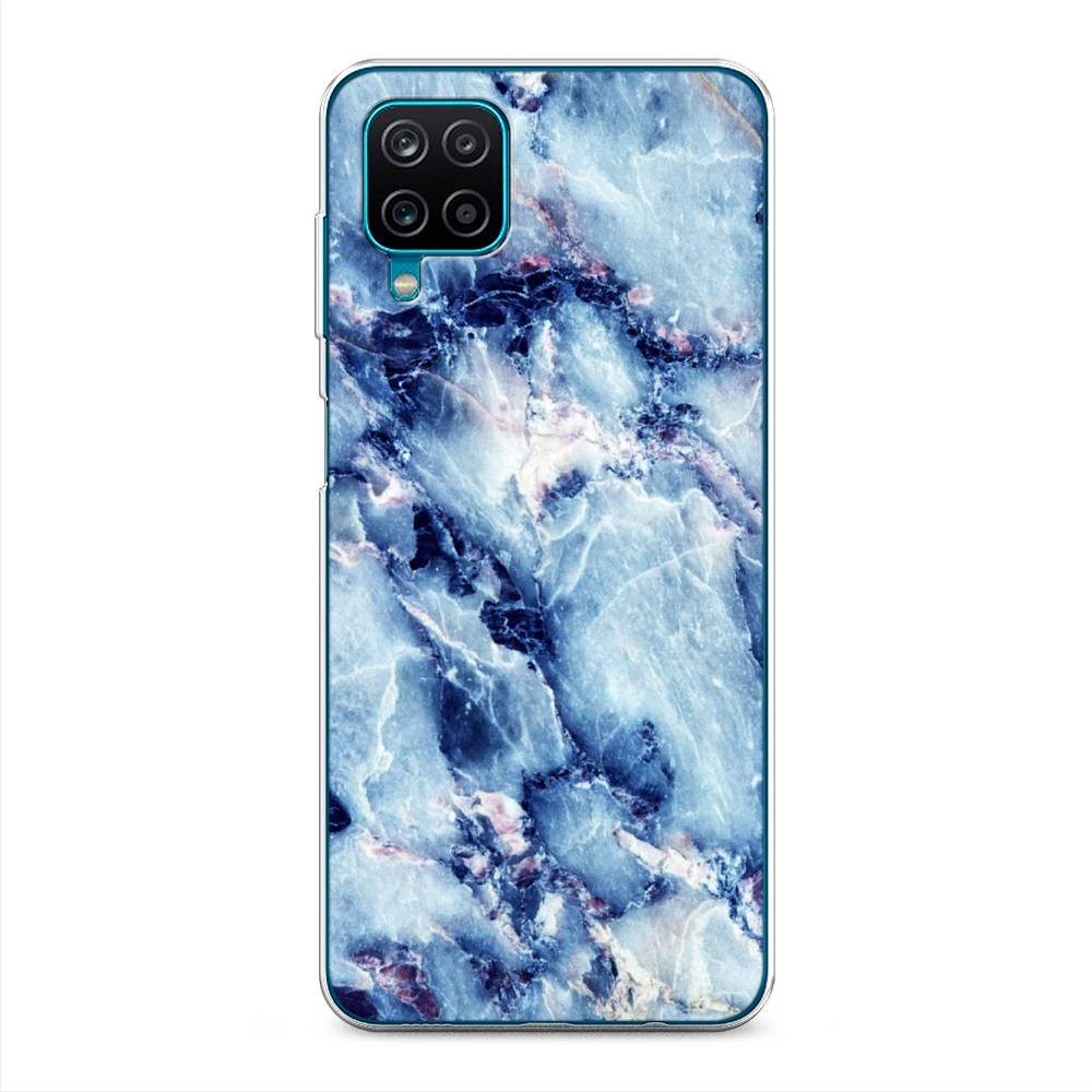 

Чехол на Samsung Galaxy A12/M12 "Мрамор с синими прожилками", Синий, 2101650-3