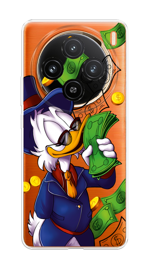 

Чехол на Vivo X100 "Scrooge McDuck with Money", Синий;зеленый;белый, 2611750-1