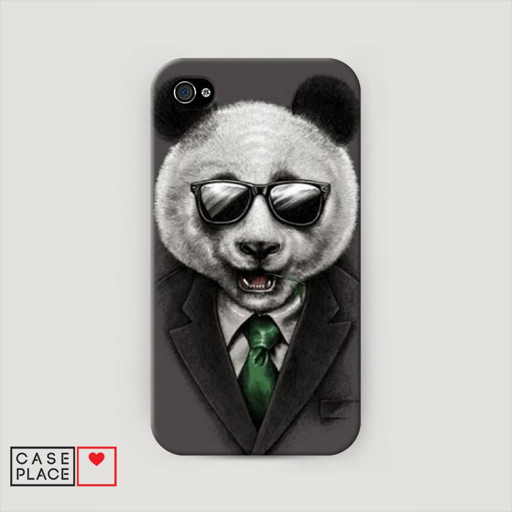 

Пластиковый чехол "Деловая панда" на Apple iPhone 4, 10120-7