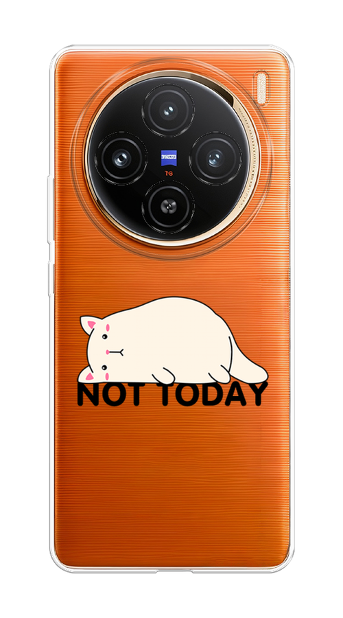 

Чехол на Vivo X100 "Cat not today", Белый;розовый;черный, 2611750-1