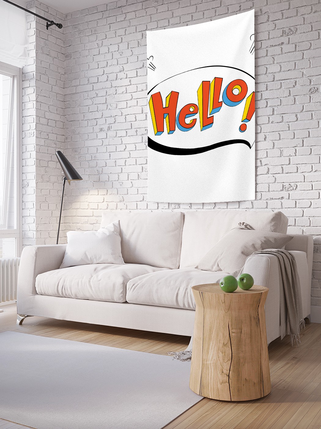 

Вертикальное фотопанно на стену JoyArty Приветствие арт 150x200 см, Приветствие арт