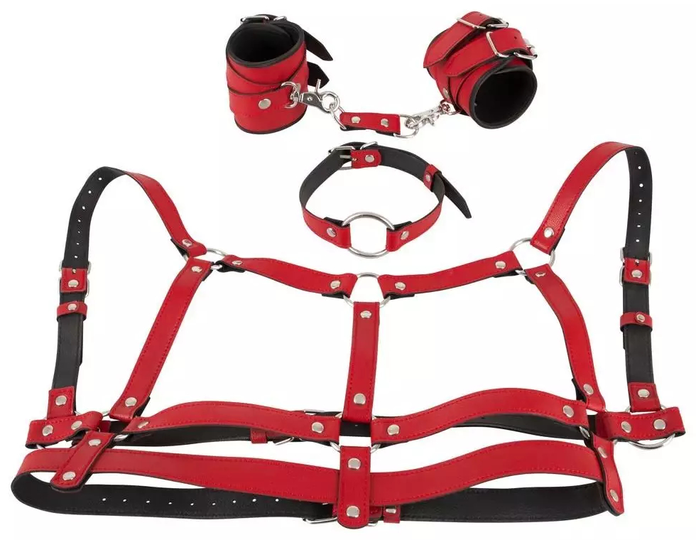 фото Комплект бдсм-аксессуаров orion harness set красный