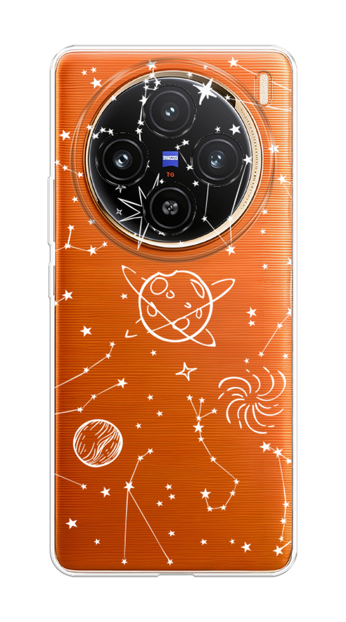 

Чехол на Vivo X100 "Планеты в космосе", Белый, 2611750-1
